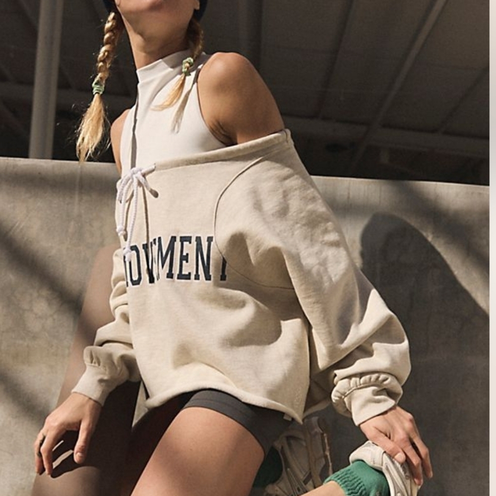 Free People 'For The Win' Off The Shouldet Sweatshirt